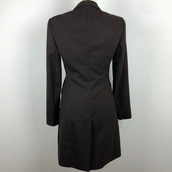 BCBGMaxAzria Cool Dark Brown Blazer Long Overcoat Jacket Size 2 - Picture 2 of 8